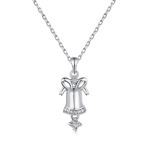 Wholesale Women's Light Luxury Christmas Series 925 Sterling Silver Jewelry With Gingerbread Man Pendant And Cross Chain Electroplated
