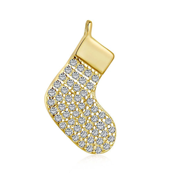 Wholesale Women's Light Luxury Christmas Series 925 Sterling Silver Jewelry With Gingerbread Man Pendant And Cross Chain Electroplated