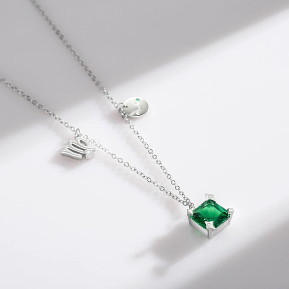 Wholesale Women's Light Luxury Constellation Mixed Gem Inlay 925 Sterling Silver Cross Chain Necklace