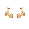 Wholesale Women's Light Luxury Copper Electroplating Geometric Plant Flowers Drop Oil Earrings