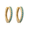 Wholesale Women's Light Luxury Copper Inlaid Colored Diamond Geometric Round Earring