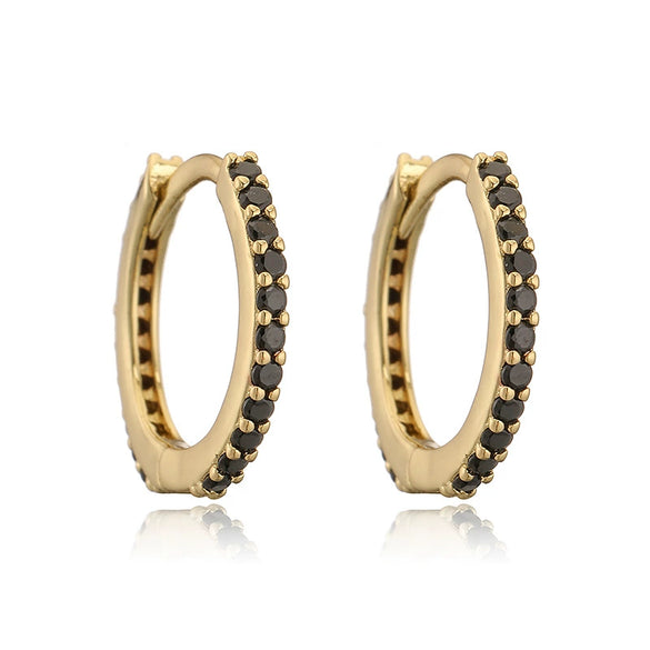 Wholesale Women's Light Luxury Copper Inlaid Colored Diamond Geometric Round Earring
