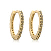 Wholesale Women's Light Luxury Copper Inlaid Colored Diamond Geometric Round Earring