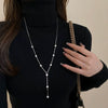 Wholesale Women's Light Luxury Diamond Set Copper And Titanium Steel Flower Pendant Necklace