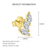 Wholesale Women's Light Luxury Dropshaped Zircon Inlaid 925 Sterling Silver Earrings Natural Style