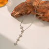 Wholesale Women's Light Luxury Electroplated Copper Eightpointed Star Pendant Necklace With O Word Chain