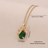 Wholesale Women's Light Luxury Electroplated Copper Flower Gourd Pendant Necklace With O Word Chain