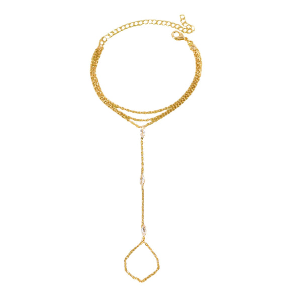 Wholesale Women's Light Luxury Electroplated Horseeye Chain Bracelet Made Of Environmentally Friendly Copper