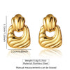 Wholesale Women's Light Luxury Electroplated Hydraulic Stainless Steel Irregular Geometric Earrings