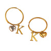 Wholesale Women's Light Luxury Electroplated Stainless Steel Letter Number Text Love Earrings Jewelry