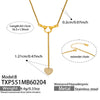Wholesale Women's Light Luxury Electroplated Stainless Steel Red Heart Zircon Pendant Necklace And Bracelet Set