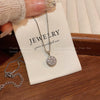 Wholesale Women's Light Luxury Elegant Highend Rotatable Super Flash Zircon Clavicle Chain Necklace Alloy Copper Geometric Electroplating