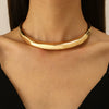 Wholesale Women's Light Luxury Exaggerated Geometric Wave Design Alloy Necklace With Electroplating