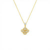 Wholesale Women's Light Luxury Fanshaped Copper And Zircon Clavicle Necklace With 18K Gold Plated Copper Pendant And Titanium Steel Cross Chain