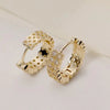 Wholesale Women's Light Luxury Fashion Earrings Copper Inlaid Zircon Geometric Style