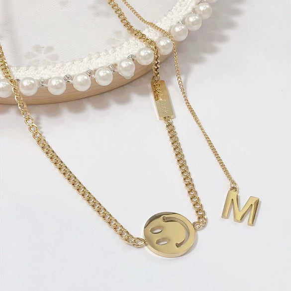 Wholesale Women's Light Luxury Fashion Versatile Titanium Steel Necklace With Geometric Pattern And Polish Finish