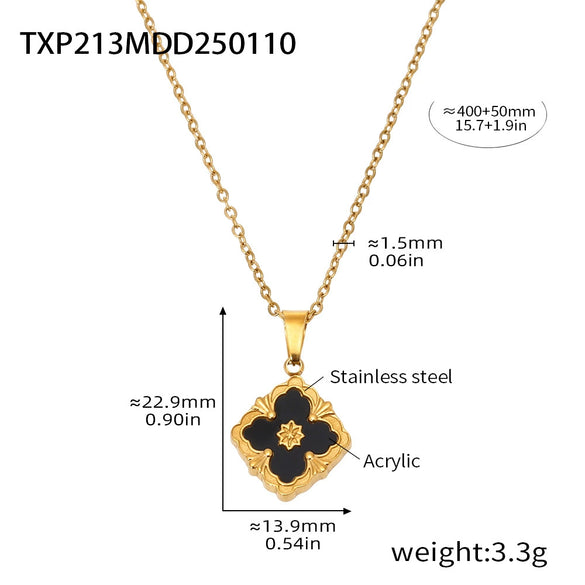 Wholesale Women's Light Luxury Ferris Wheel Fourleaf Clover Flower Titanium Steel 18K Gold Plated Bracelet