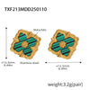 Wholesale Women's Light Luxury Ferris Wheel Fourleaf Clover Flower Titanium Steel 18K Gold Plated Bracelet