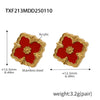 Wholesale Women's Light Luxury Ferris Wheel Fourleaf Clover Flower Titanium Steel 18K Gold Plated Bracelet