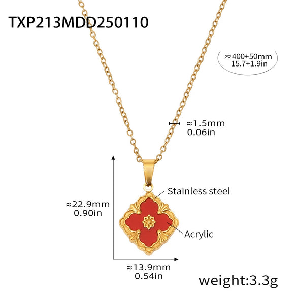 Wholesale Women's Light Luxury Ferris Wheel Fourleaf Clover Flower Titanium Steel 18K Gold Plated Bracelet