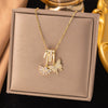 Wholesale Women's Light Luxury Geometric And Heart Shape Copper Electroplated Ochain Star Necklace Accessories