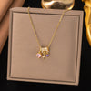 Wholesale Women's Light Luxury Geometric And Heart Shape Copper Electroplated Ochain Star Necklace Accessories