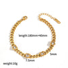 Wholesale Women's Light Luxury Geometric And Heart Shape Stainless Steel Vacuum Plated Bracelet