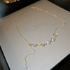 Wholesale Women's Light Luxury Geometric Animal Copper Alloy Real Gold Electroplated Fritillary Butterfly Pearl Necklace