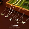 Wholesale Women's Light Luxury Geometric Animal Copper Alloy Real Gold Electroplated Fritillary Butterfly Pearl Necklace