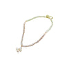 Wholesale Women's Light Luxury Geometric Animal Copper Alloy Real Gold Electroplated Fritillary Butterfly Pearl Necklace