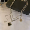 Wholesale Women's Light Luxury Geometric Animal Copper Alloy Real Gold Electroplated Fritillary Butterfly Pearl Necklace