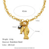 Wholesale Women's Light Luxury Geometric Animal Zodiac Stainless Steel Electroplated O Word Chain Necklace With Fish Spring Buckle