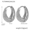 Wholesale Women's Light Luxury Geometric Circle Earrings Stainless Steel 18K Gold Plated