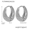 Wholesale Women's Light Luxury Geometric Circle Earrings Stainless Steel 18K Gold Plated