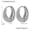 Wholesale Women's Light Luxury Geometric Circle Earrings Stainless Steel 18K Gold Plated