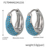 Wholesale Women's Light Luxury Geometric Circle Earrings Stainless Steel 18K Gold Plated
