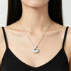 Wholesale Women's Light Luxury Geometric Copper And Zircon Inlaid Pendant Necklace With Real Gold Plating In The Furnace And Cross Chain