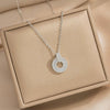 Wholesale Women's Light Luxury Geometric Copper And Zircon Necklace With Real Gold Plating For Clavicle