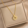 Wholesale Women's Light Luxury Geometric Copper And Zircon Necklace With Real Gold Plating For Clavicle