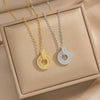 Wholesale Women's Light Luxury Geometric Copper And Zircon Necklace With Real Gold Plating For Clavicle