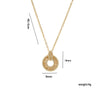 Wholesale Women's Light Luxury Geometric Copper And Zircon Necklace With Real Gold Plating For Clavicle