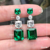 Wholesale Women's Light Luxury Geometric Copper Earrings Set With Zirconia