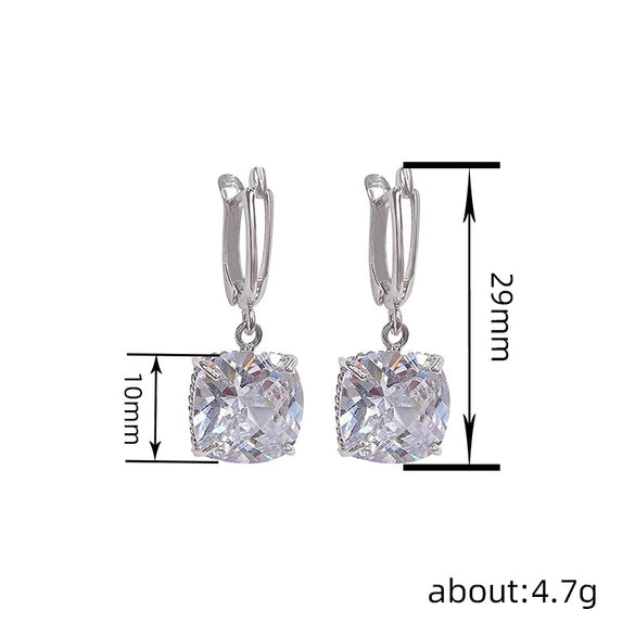 Wholesale Women's Light Luxury Geometric Copper Earrings