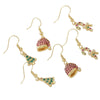 Wholesale Women's Light Luxury Geometric Copper Electroplated Earrings Inlaid With Colored Zirconium