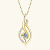 Wholesale Women's Light Luxury Geometric Copper Necklace With Microinlaid Zircon And Mixed Gemstone Setting
