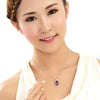 Wholesale Women's Light Luxury Geometric Copper Necklace With Zircon Pendant