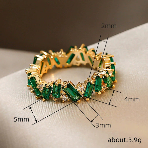 Wholesale Women's Light Luxury Geometric Copper Ring