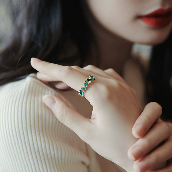 Wholesale Women's Light Luxury Geometric Copper Ring