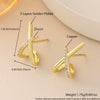 Wholesale Women's Light Luxury Geometric Cross Xshaped Copper Goldplated Zircon Earrings Accessories