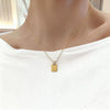 Wholesale Women's Light Luxury Geometric Design Electroplated Steel 18K Gold Clavicle Necklace